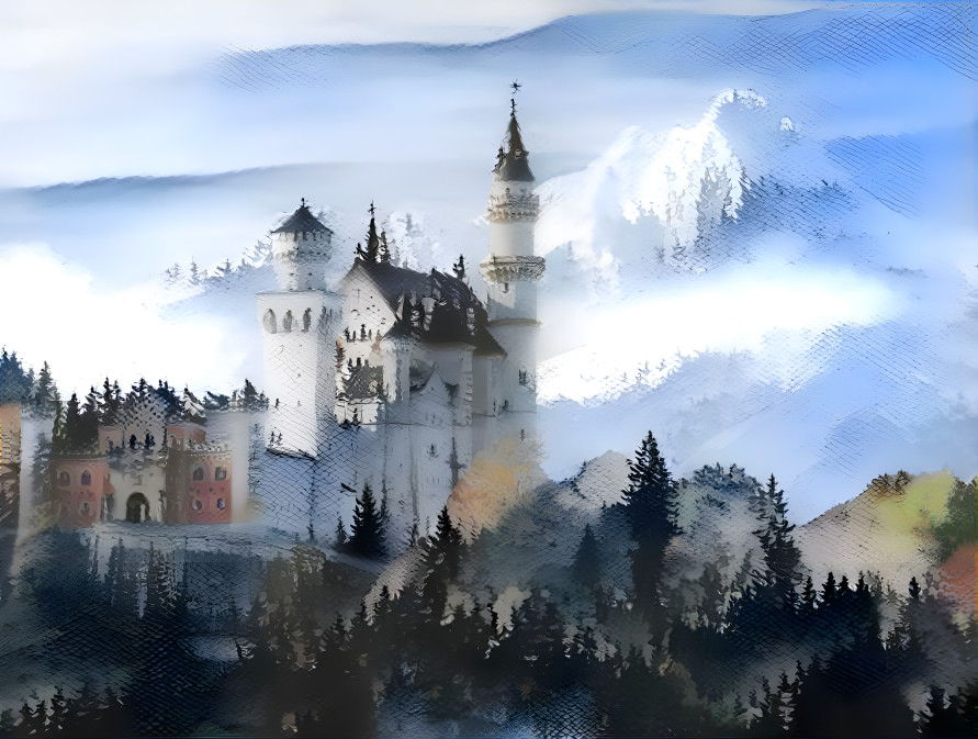 Neuschwanstein Castle in the Mist