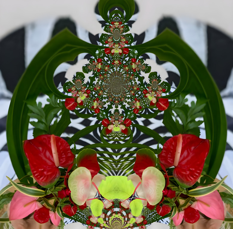 Anthurium fractal wreath