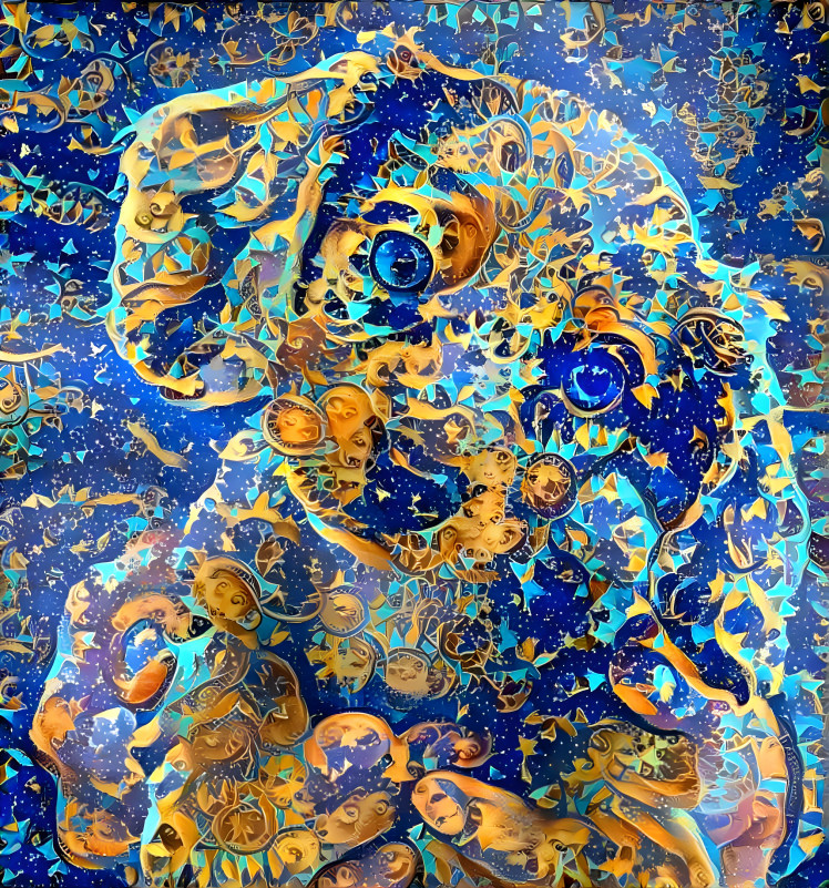 Blue-eyed puppy