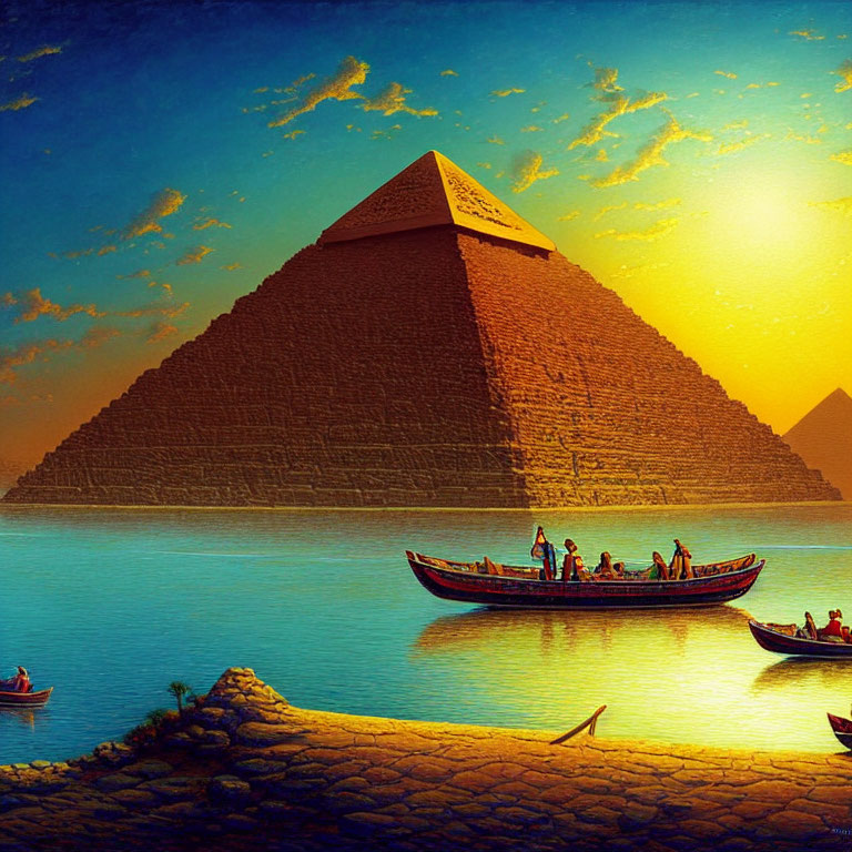 Nile riverside pyramid