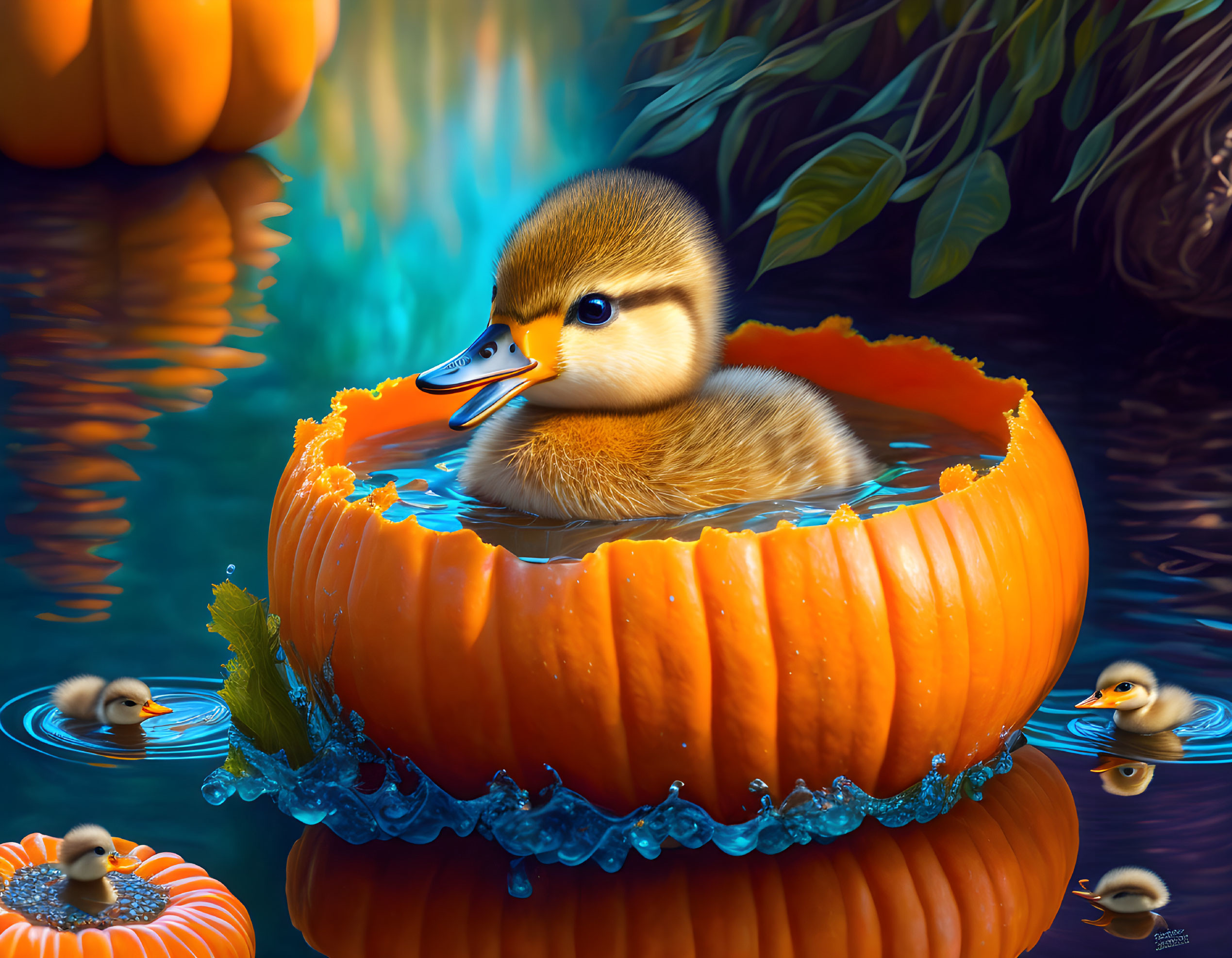 Pumpkin duck