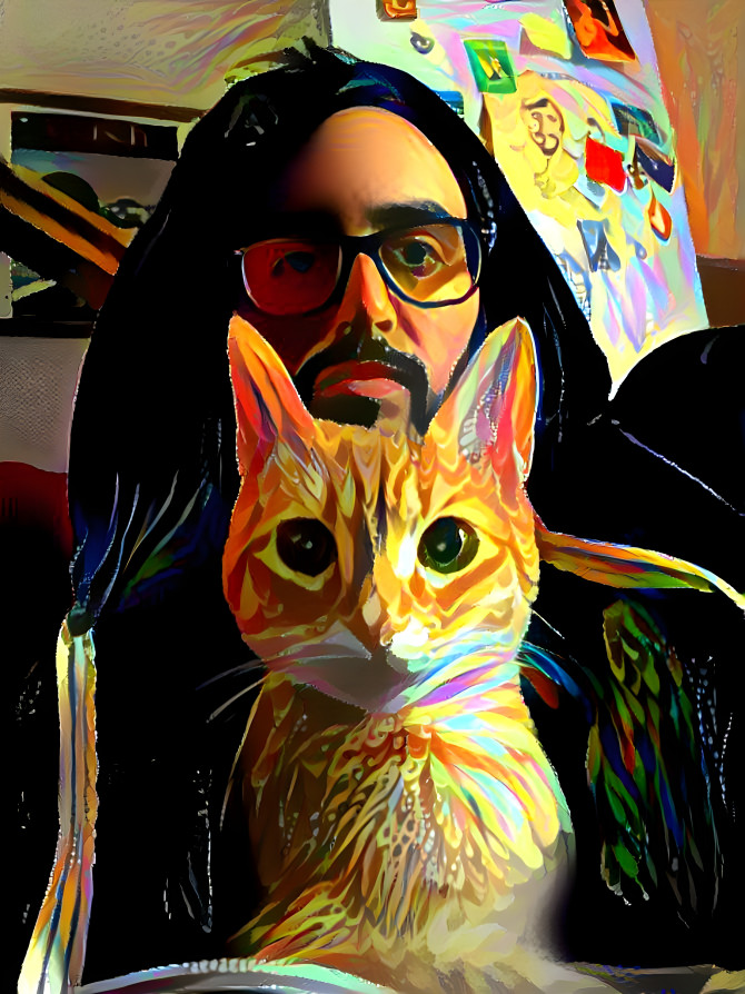 Selfportrait with cat