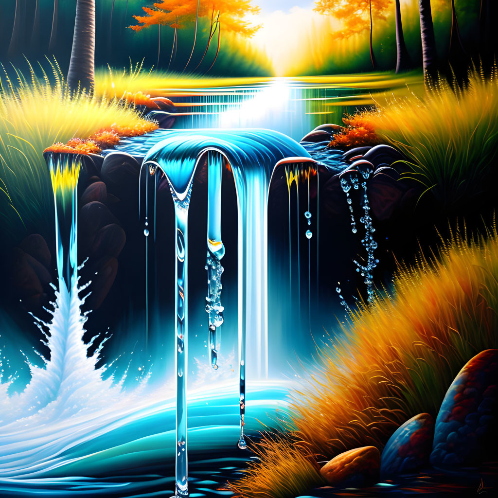 Water Flowing Out of a Painting