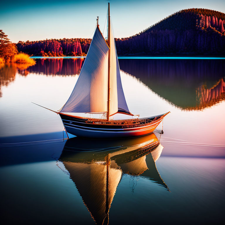 Sailboat in a Lagoon
