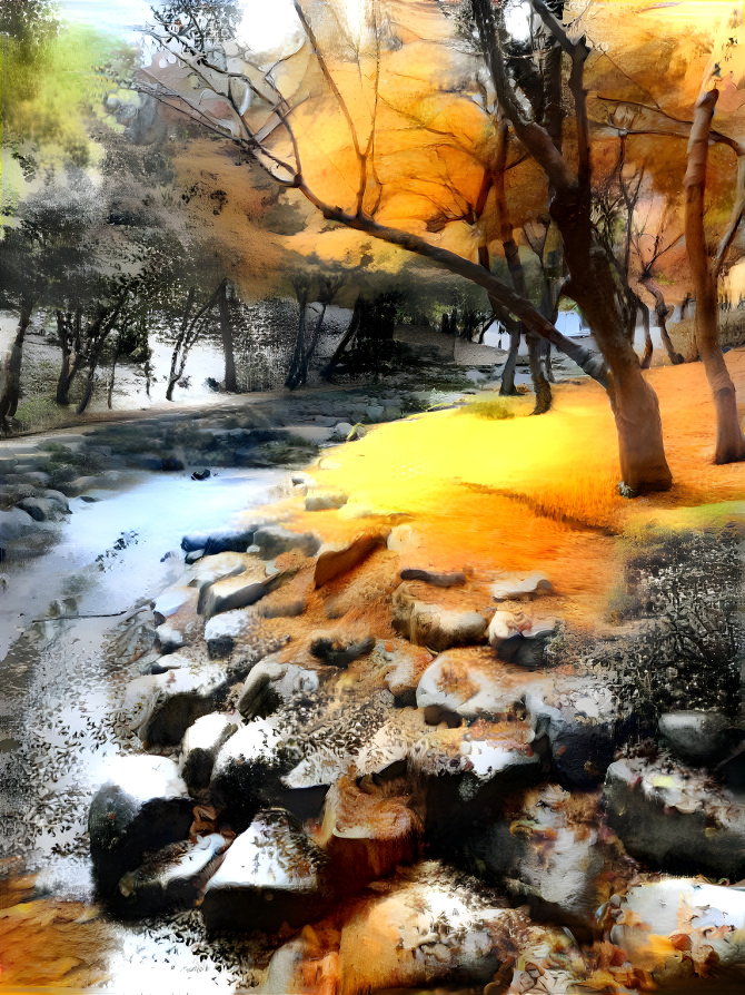 Stream with Fallen Leaves