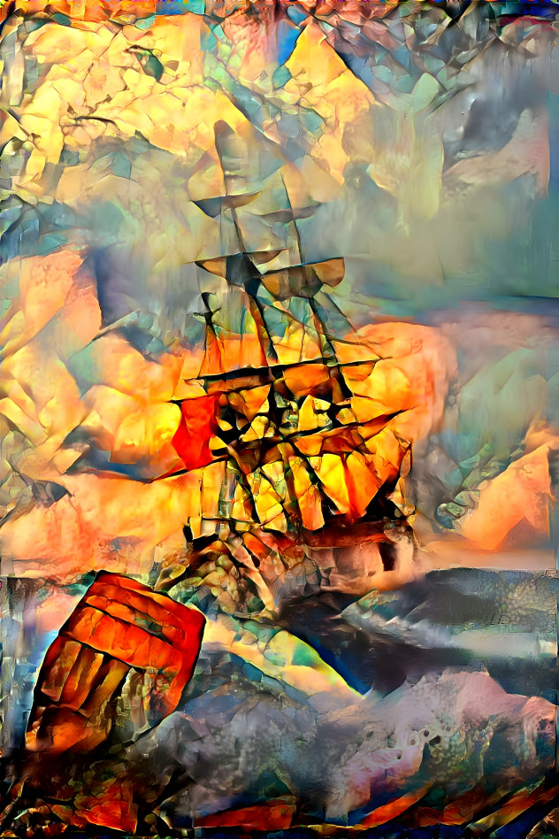 Flaming Shipwreck