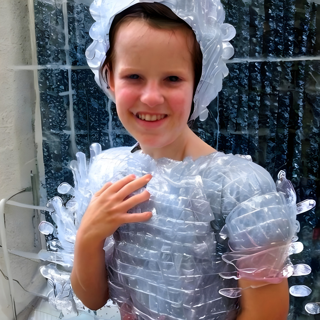 Environmentally friendly dress 2: bubble wrap.  