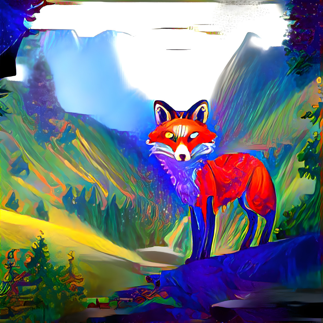 watercolor fox