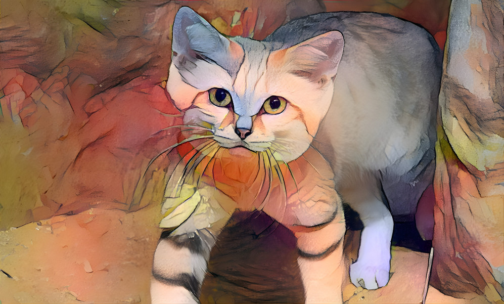 Sand cat in color