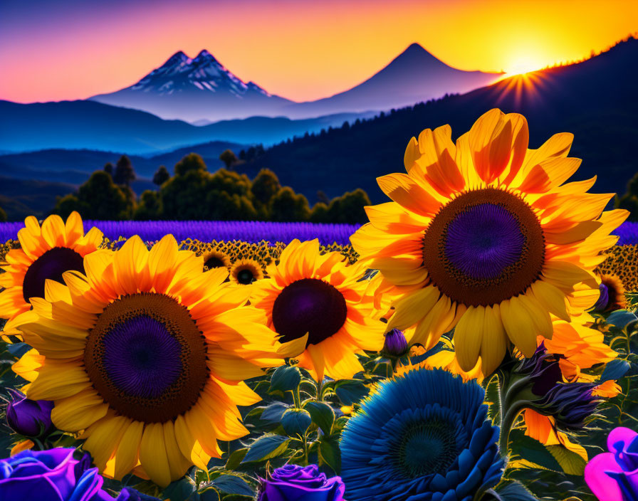 Sunflowers at Sunrise