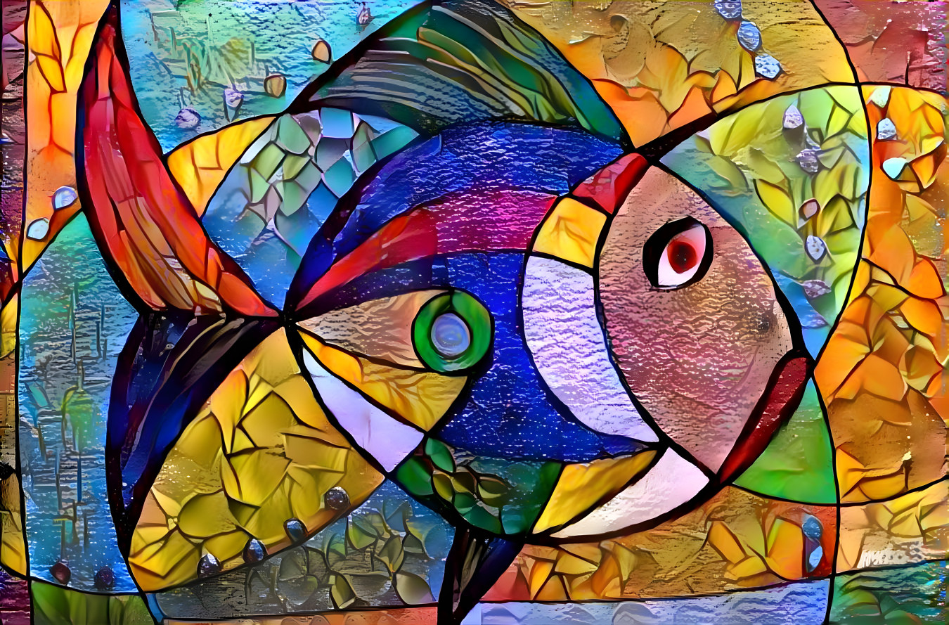 Stained glass fish