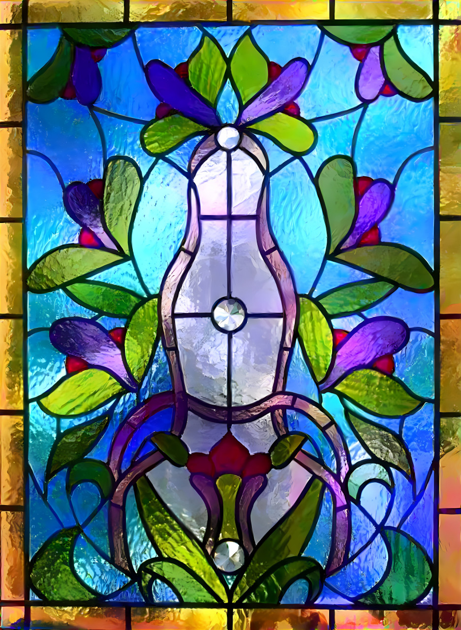 Stained glass window enlightened