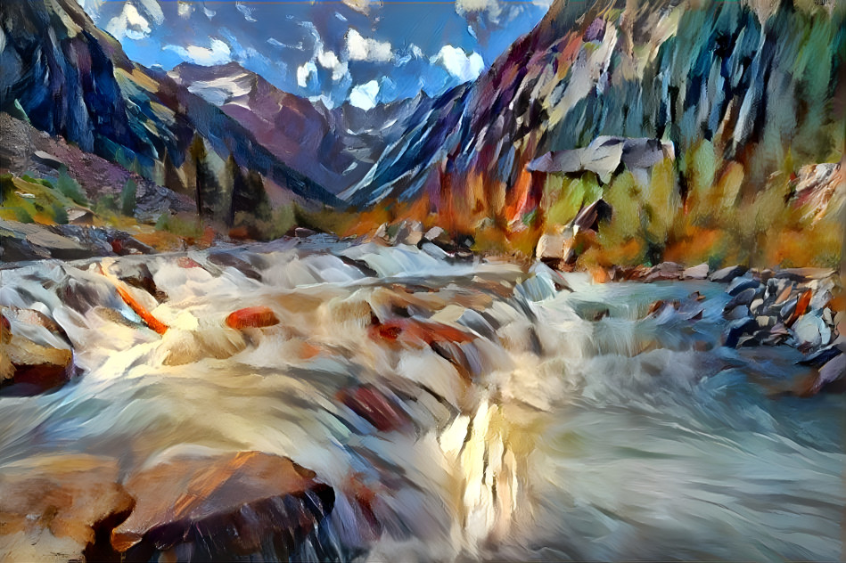 River under mountains