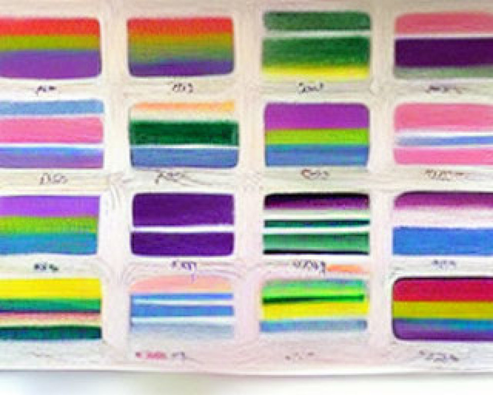 Multicolored Polymer Clay Bars in Gradient Patterns