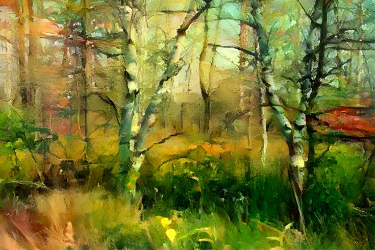 Painterly forest
