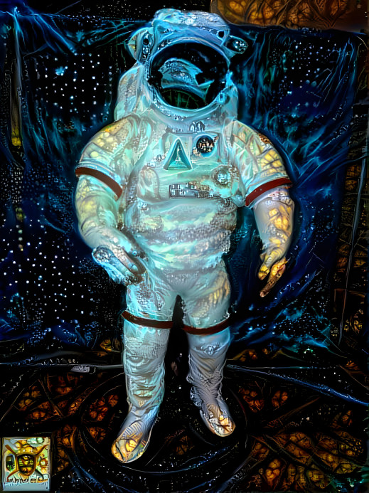 Glowing Night Space suit