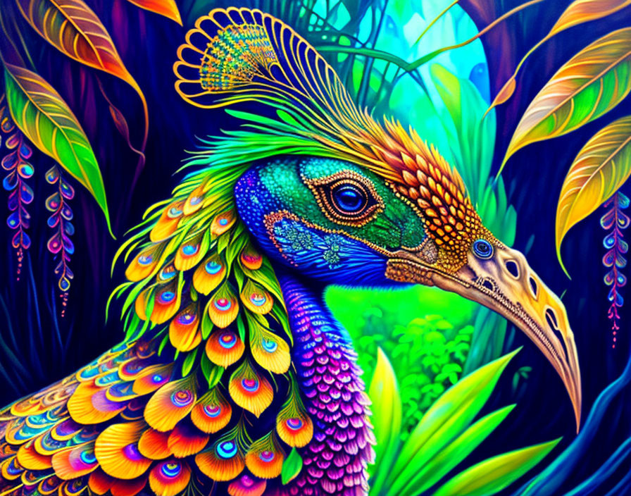 Peacock in the Jungle