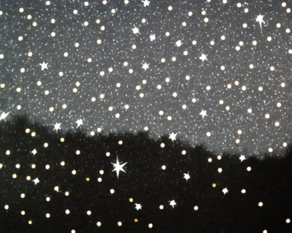 Dark Night Sky Filled with Sparkling Stars