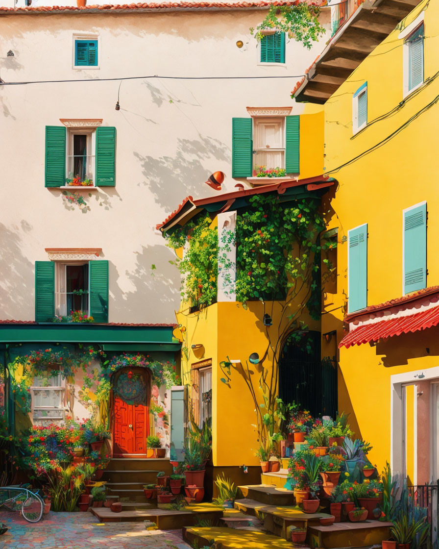 Illustration of a Colourful Neighbourhood