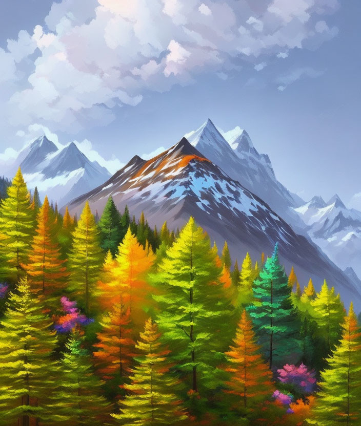 Mountains and Trees