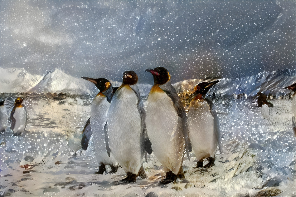Penguin in the Snow