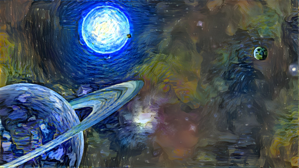 Van Gogh style on CG painting