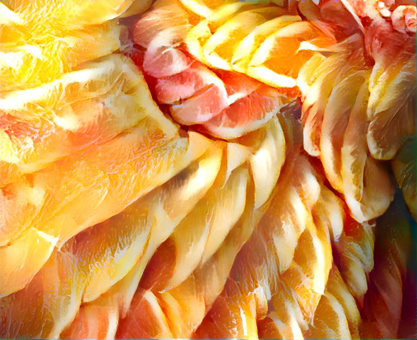 orange bird  feathers