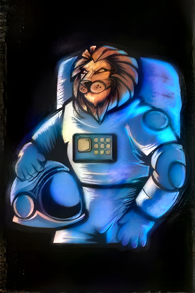 Lion astronaut