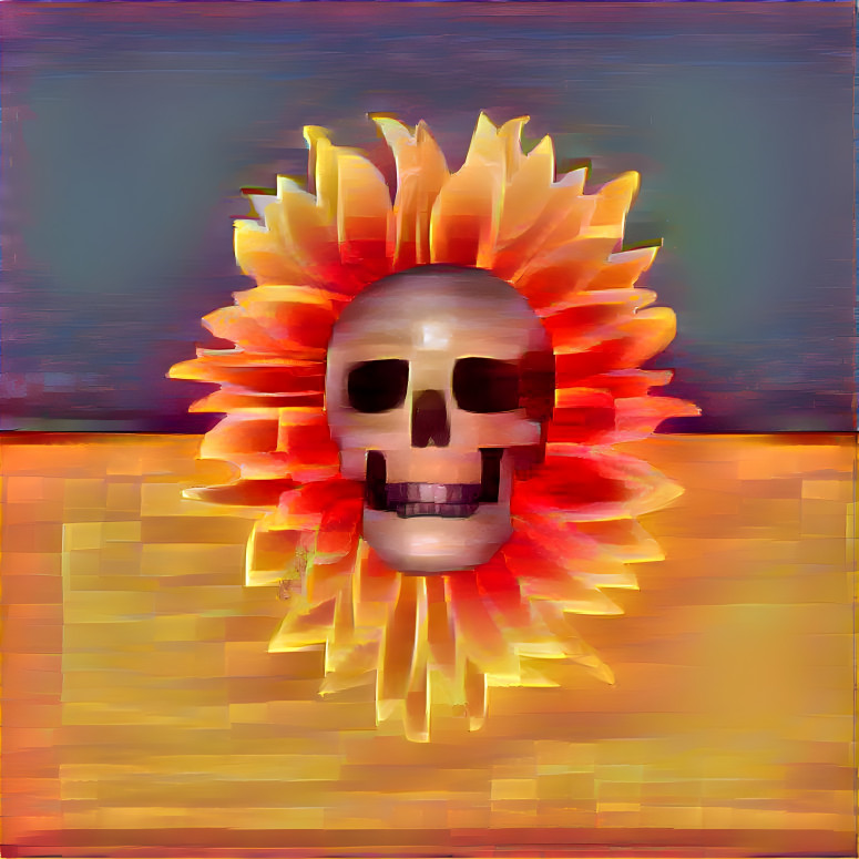 Skull and Sunflower