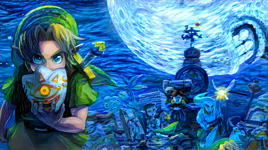 Link Under a Starry Night
