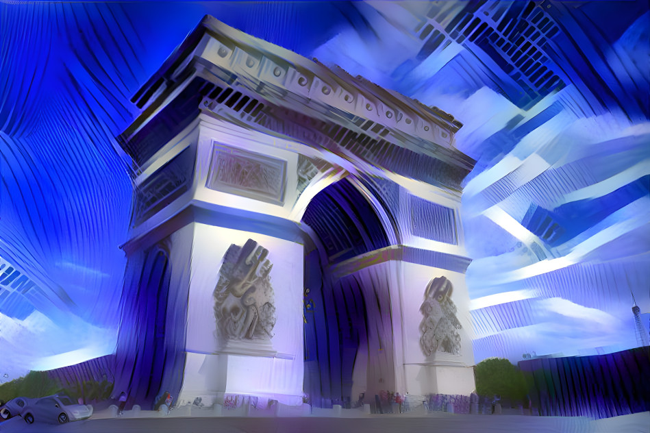 Arc De Triomphe (Paris) as a futuristic portal