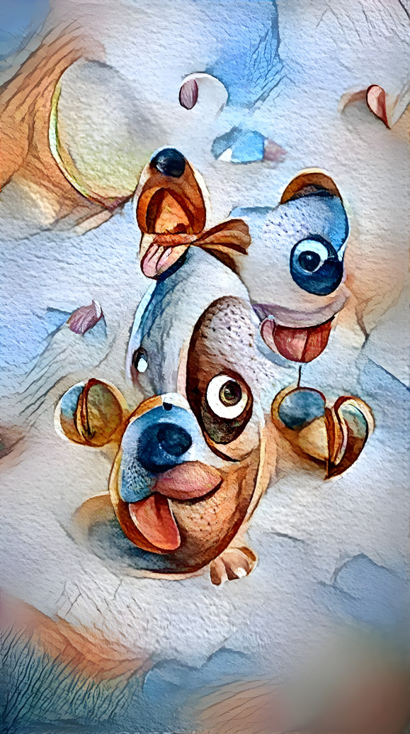 Abstract Puppies