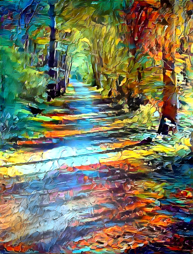 The Colorful Wood Path