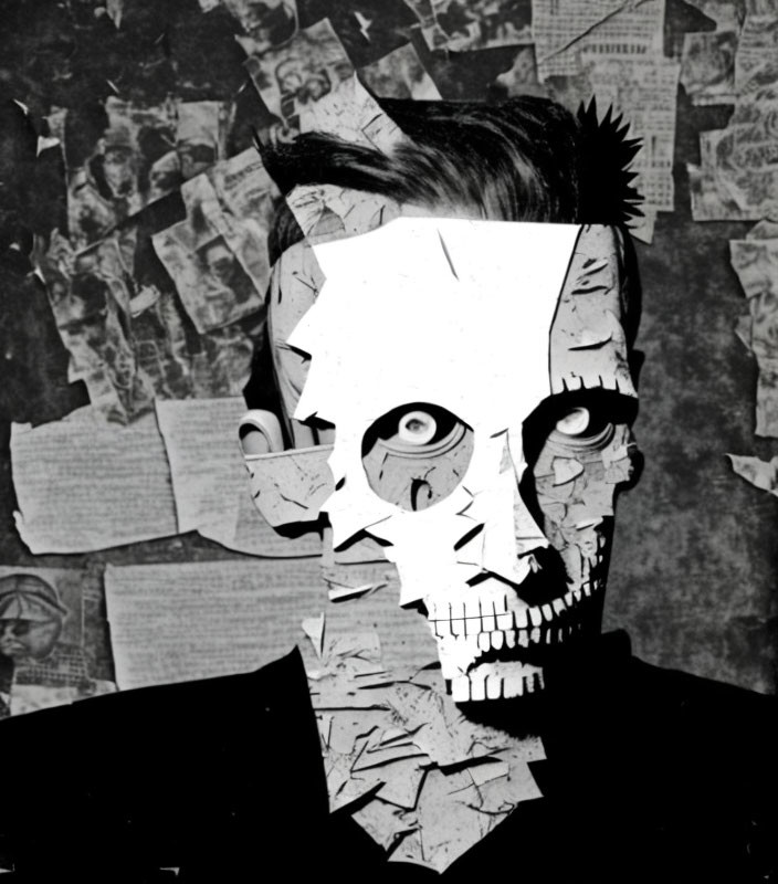 portrait of the artist as torn paper