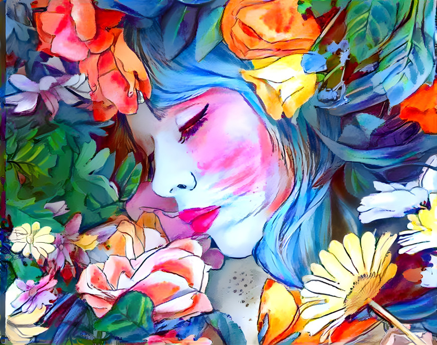 Girl in the flowers