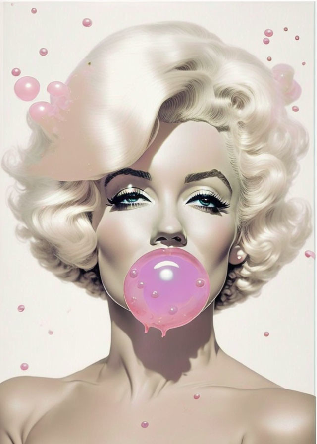 Marilyn Monroe and bubblegum 