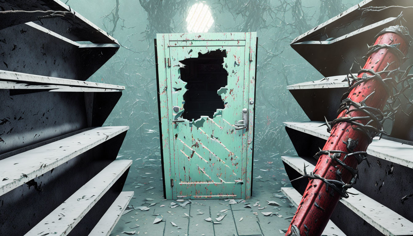 They arrive through this door portal!