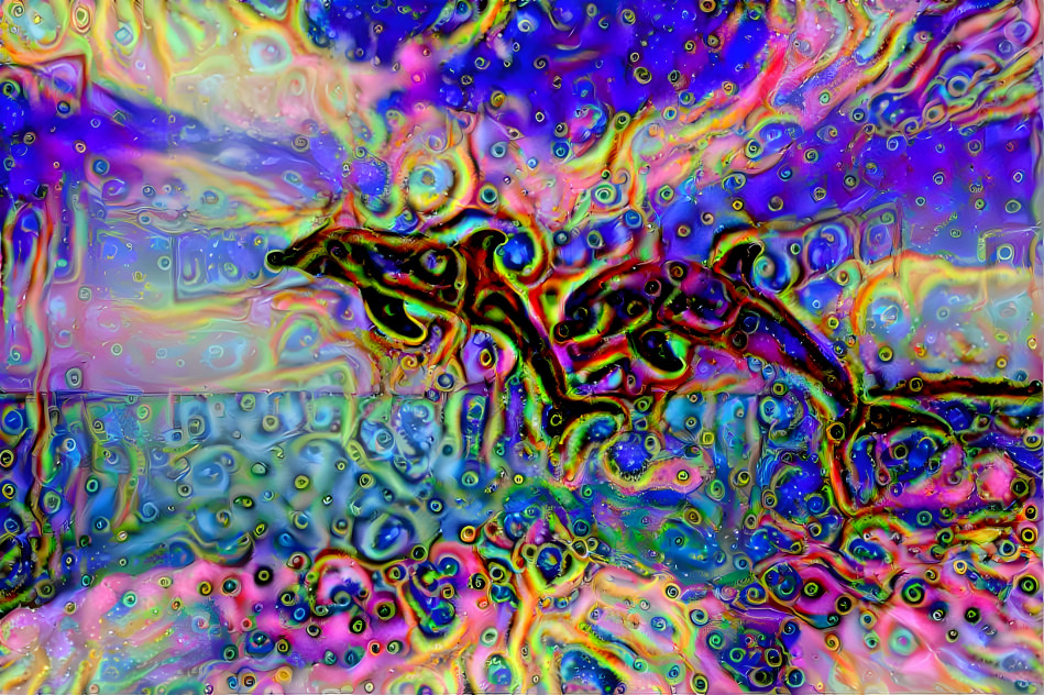2 jumping dolphins and fractal