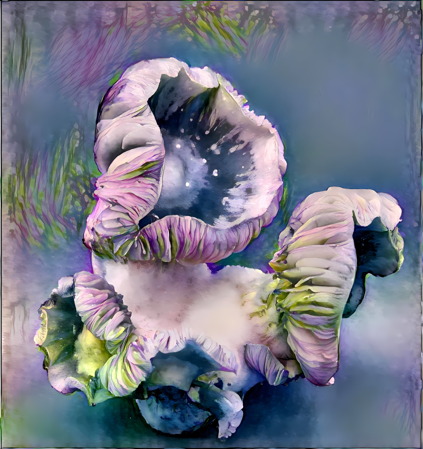 Flower meets mushroom 