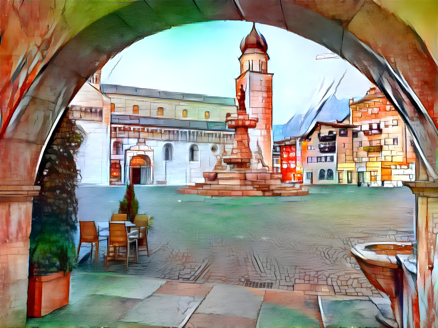 Duomo square in Trento Italy