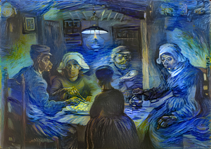 The potato eaters by van Gogh