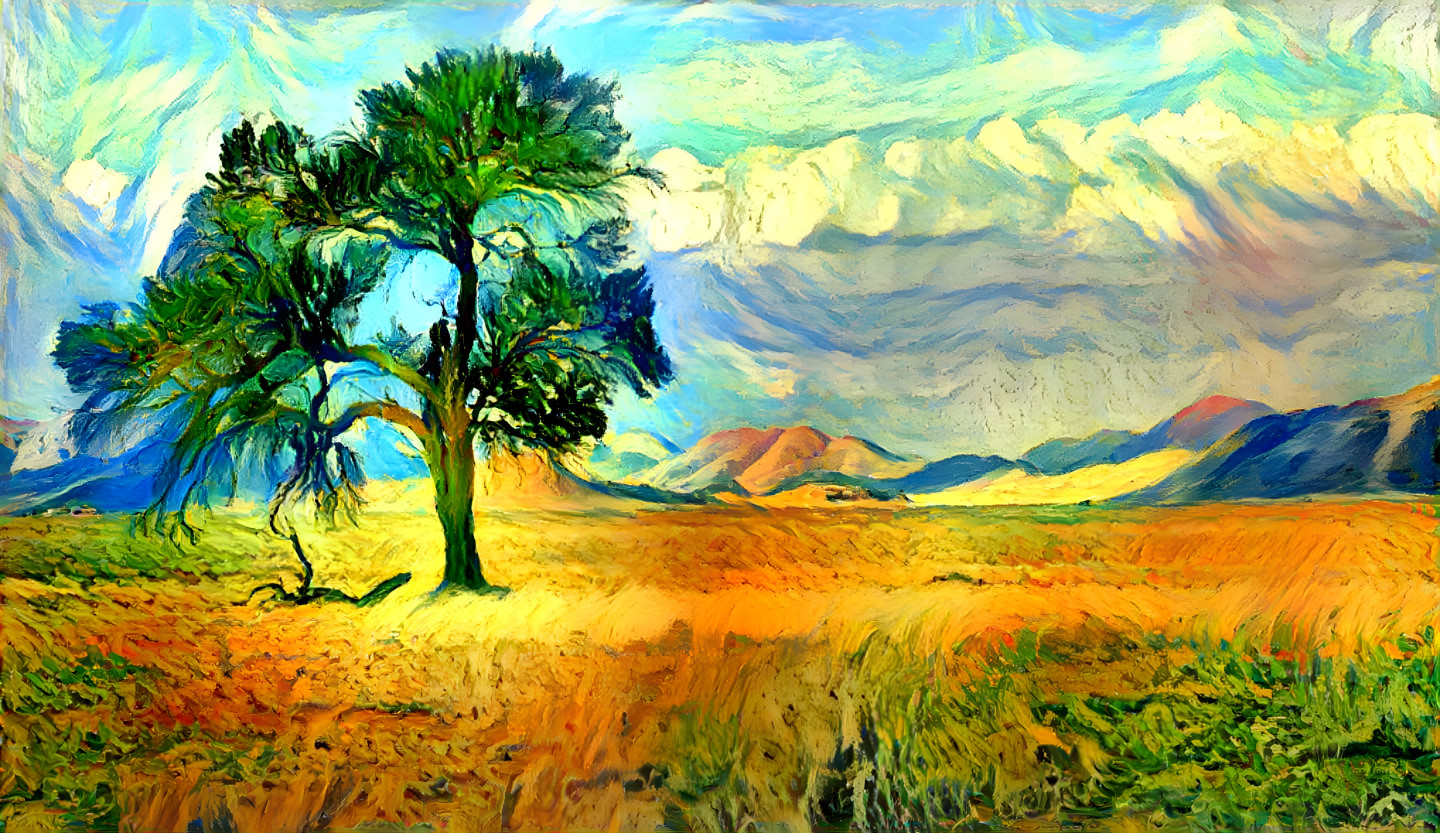 Tree in steppe