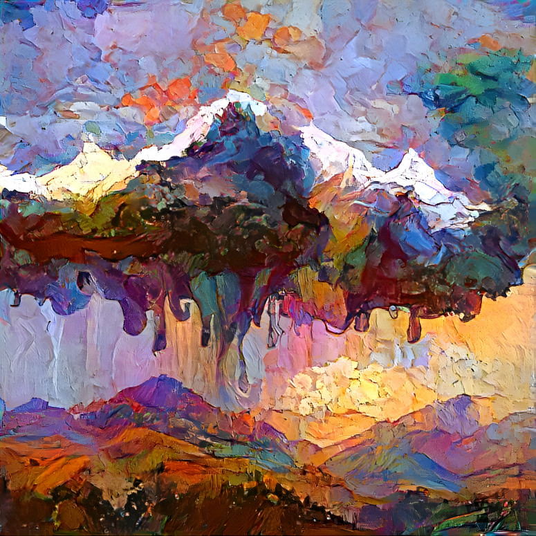 Raining Paint on the mountains 