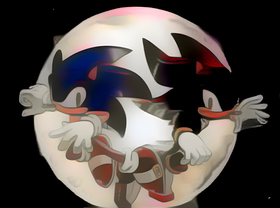 Sonic & Shadow Before the Moon (Popart Style)