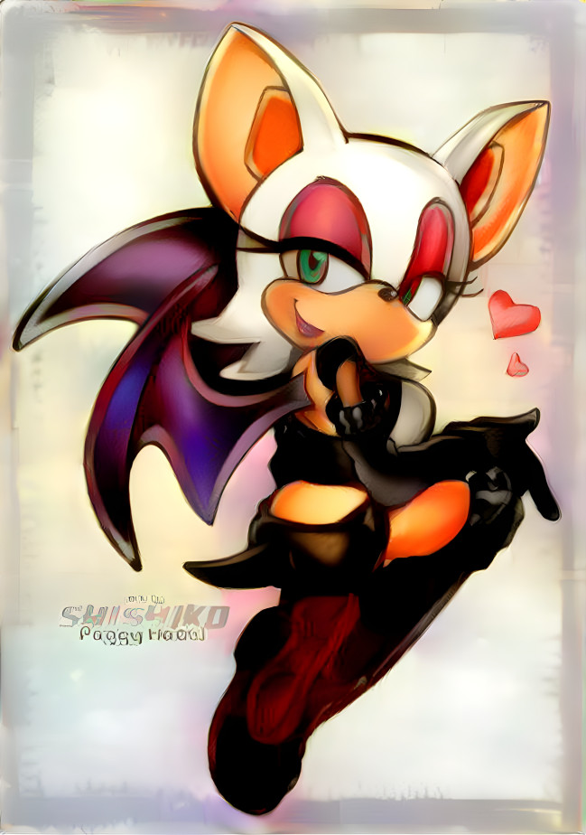 Rouge the Bat Looking Back at You
