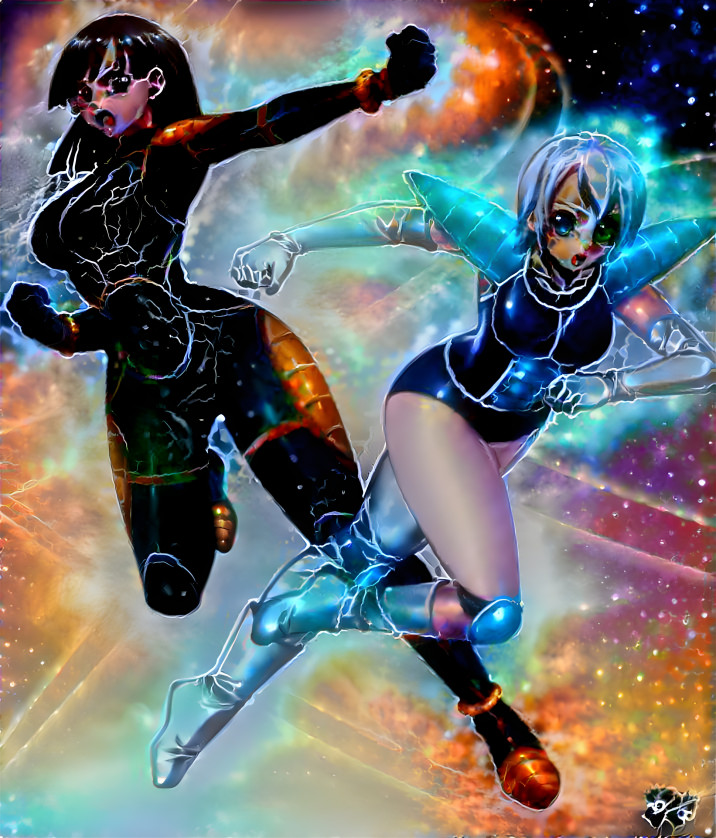 Pan & Lisanna Saiyan Armor (Lightning Cosmos Styl)