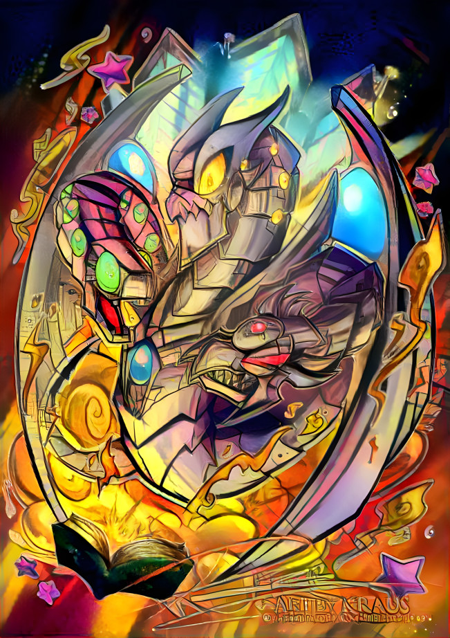 Toon Cyber-End Dragon (Stained Glass Style)