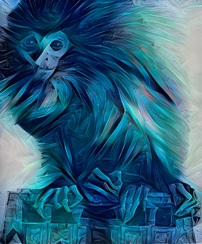 singe bleu