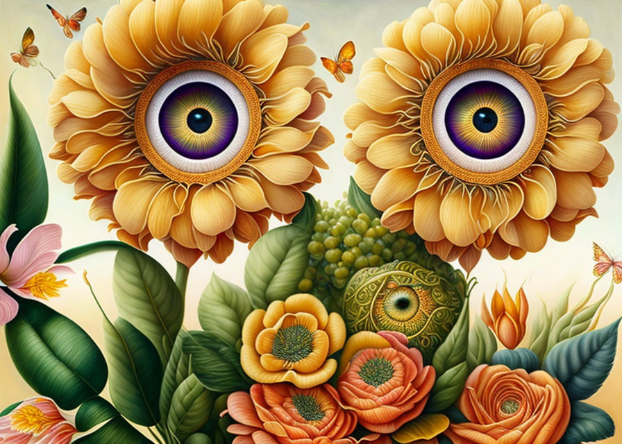 Genetically Modified Eyeball Sunflowers