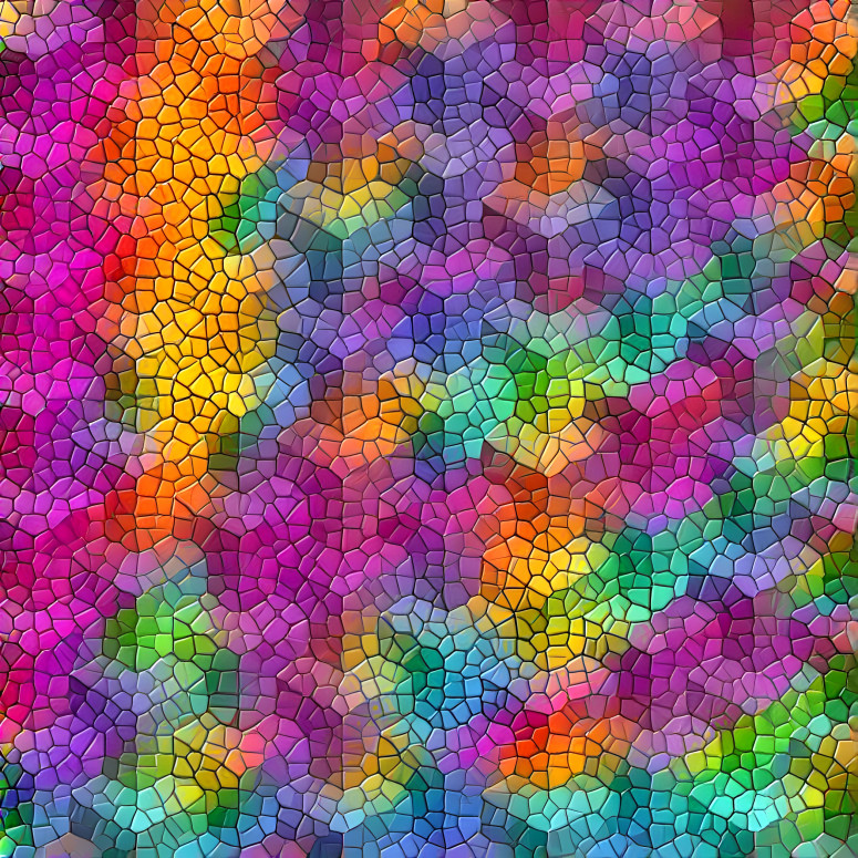 3D Cube - Rainbow Mosaic
